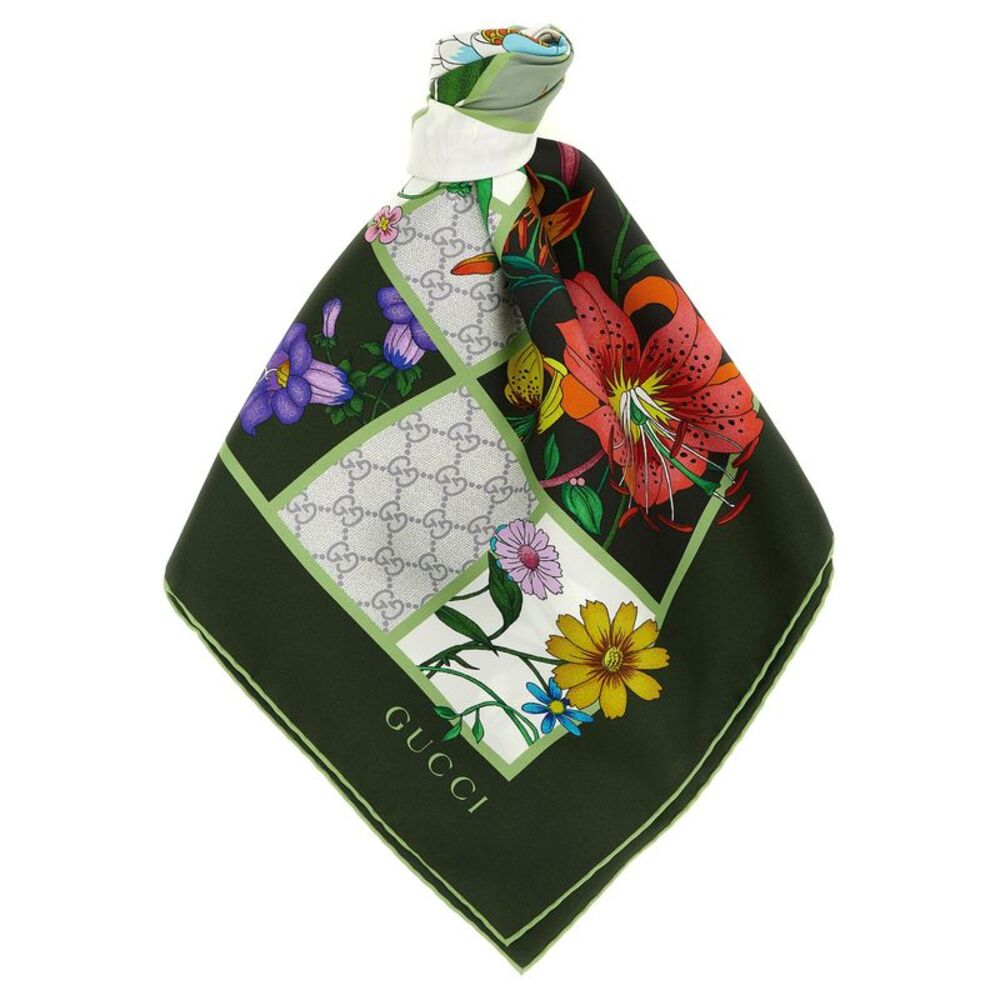 Gucci Black Silk Women's Foulard